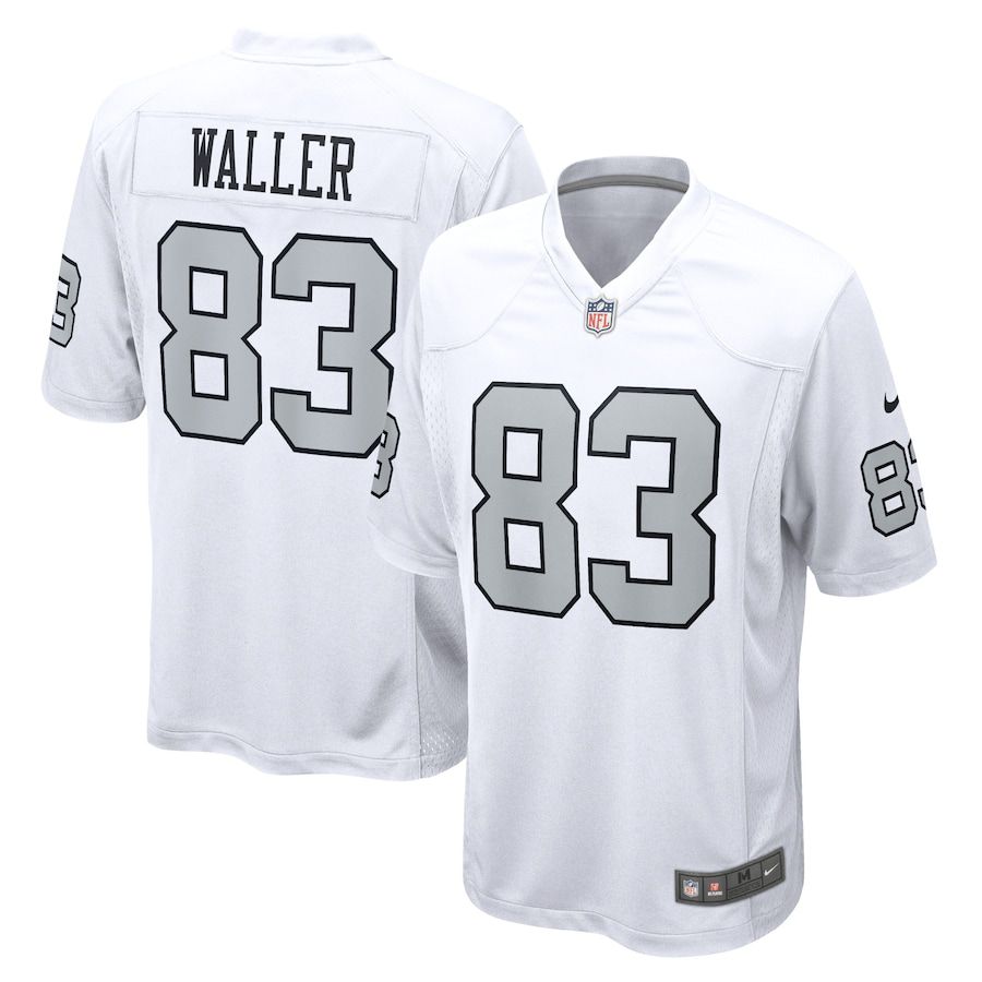 Men Oakland Raiders #83 Darren Waller Nike White Alternate Game NFL Jersey